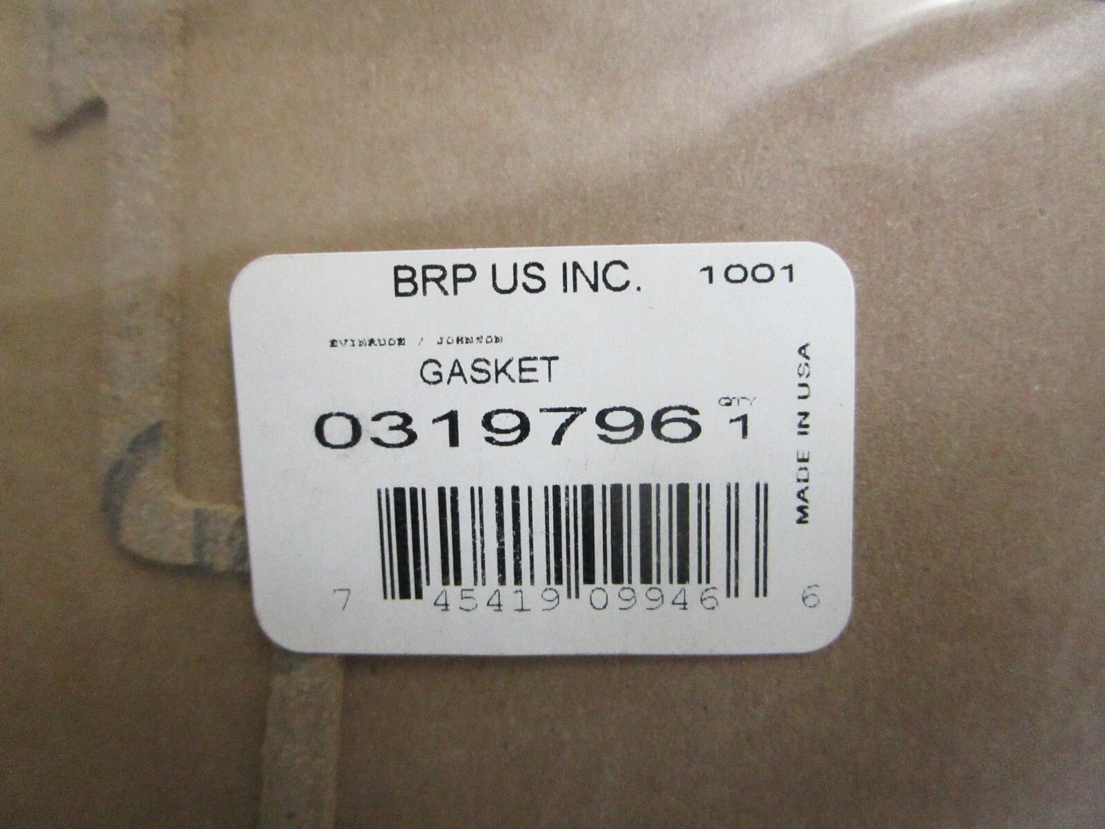 *NEW OEM* 0820 OMC Johnson Evinrude Air Silencer Gasket 319796 0319796