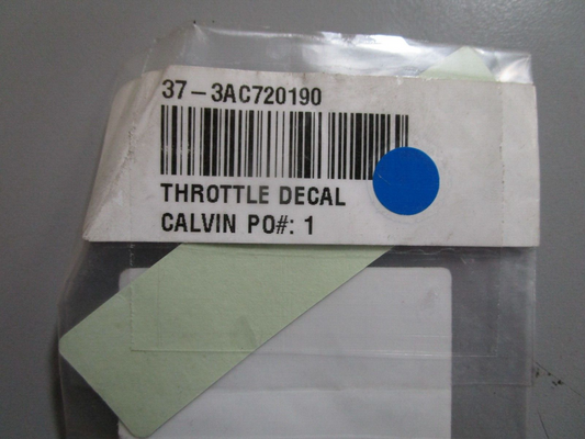 *NEW OEM* 0770 Nissan Tohatsu Throttle Decal 37-3AC720190