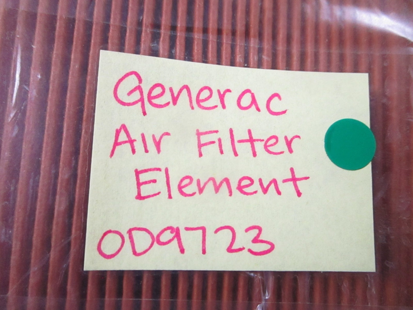 NEW OEM 0D9723 Generac Air Filter Element 0810