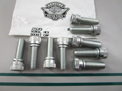 NEW OEM (LOT OF 9) 2535 Harley Davidson Hex Screw 0810
