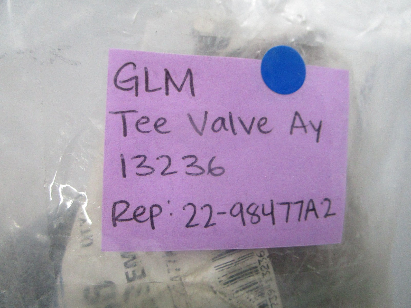 NEW GLM 13236 Replaces: 22-98477A2 Tee Valve Assembly 0810