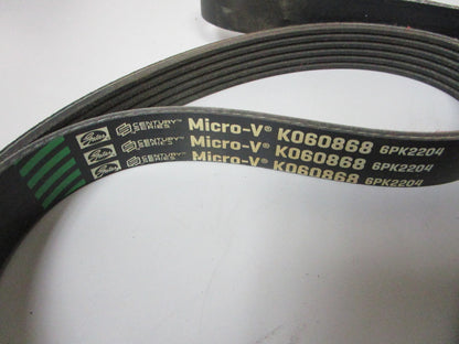 NEW K060868 Gates Micro-V Green Stripe 13/16" x 87 ⅜" Serpentine Belt 0720