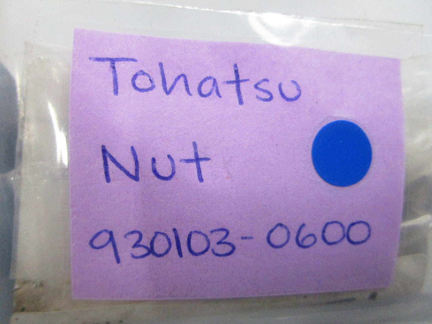 NEW OEM (LOT OF 8) 930103-0600 Tohatsu Nut 0810