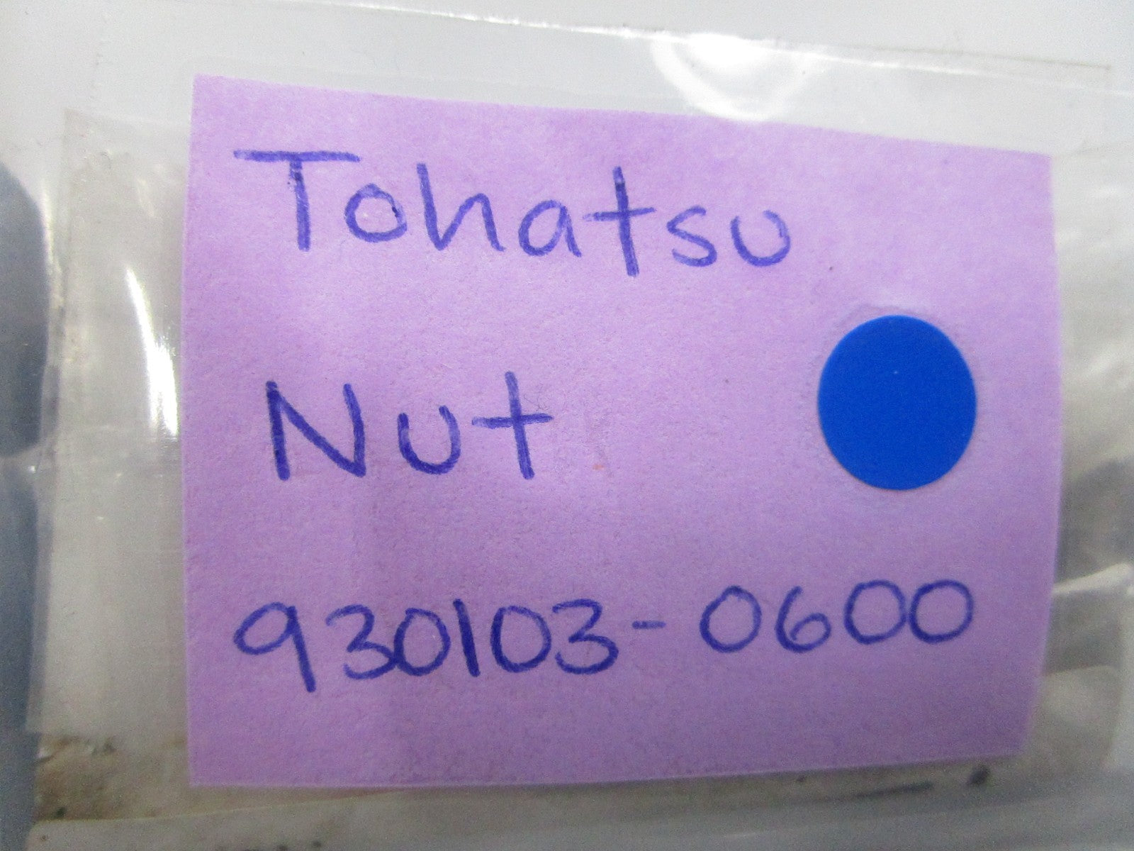 NEW OEM (LOT OF 8) 930103-0600 Tohatsu Nut 0810