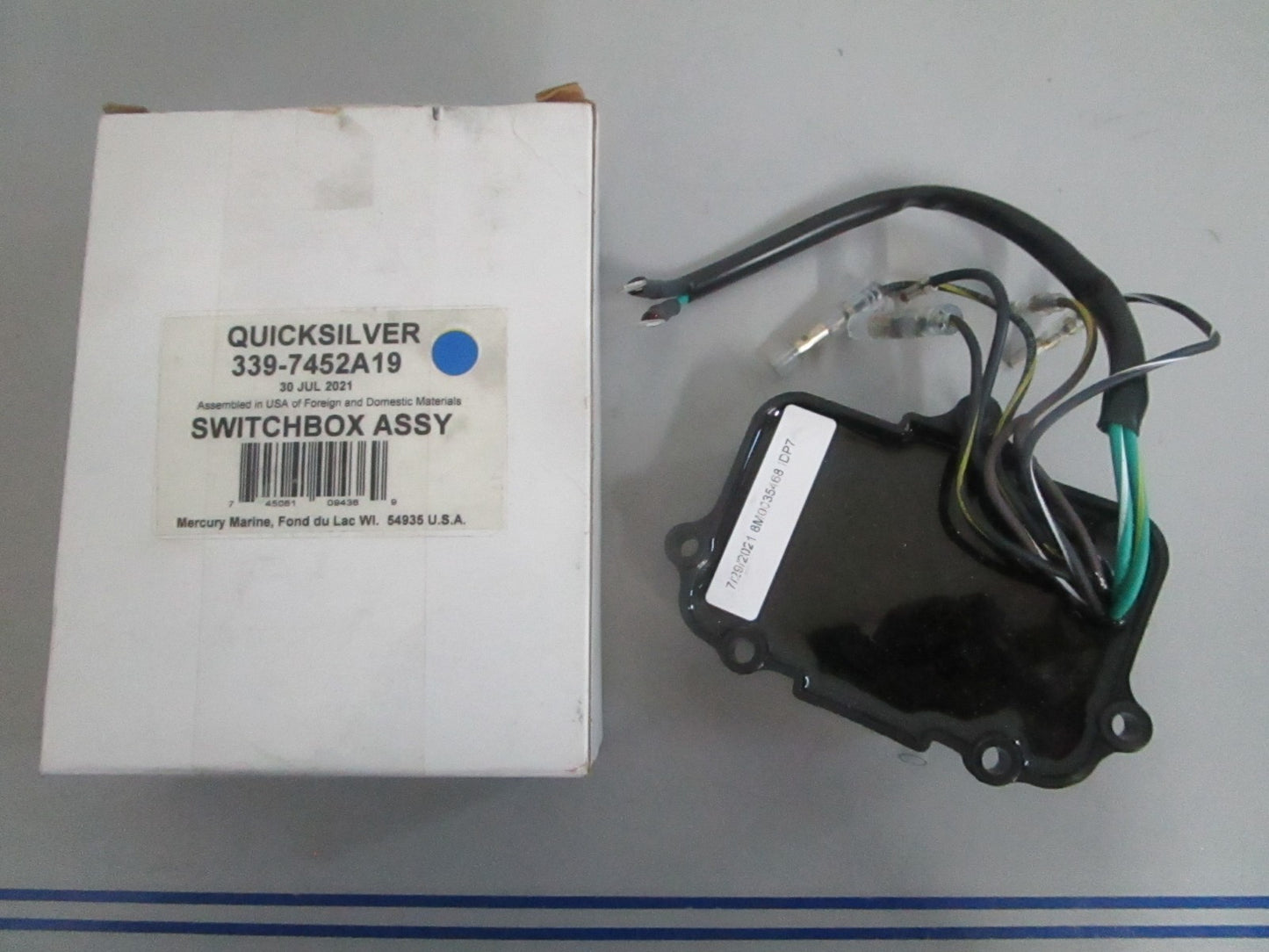 *NEW OEM* 0820 Mercury Quicksilver Switchbox Assy 339-7452A19