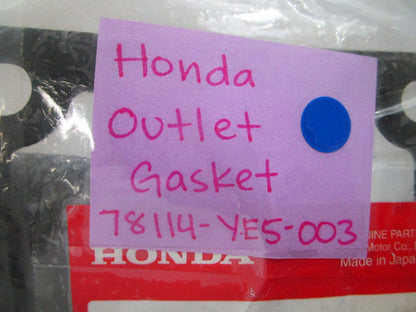 *NEW OEM* 0810 Honda Outlet Gasket 78114-YE5-003