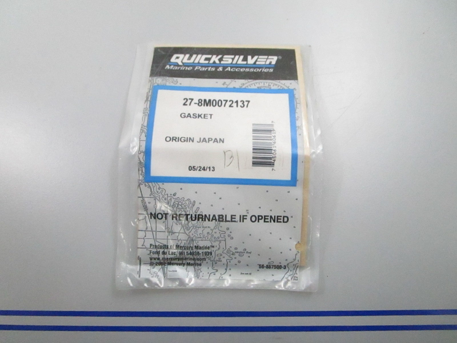*NEW OEM* 0810 Mercury Quicksilver Gasket 27-8M0072137