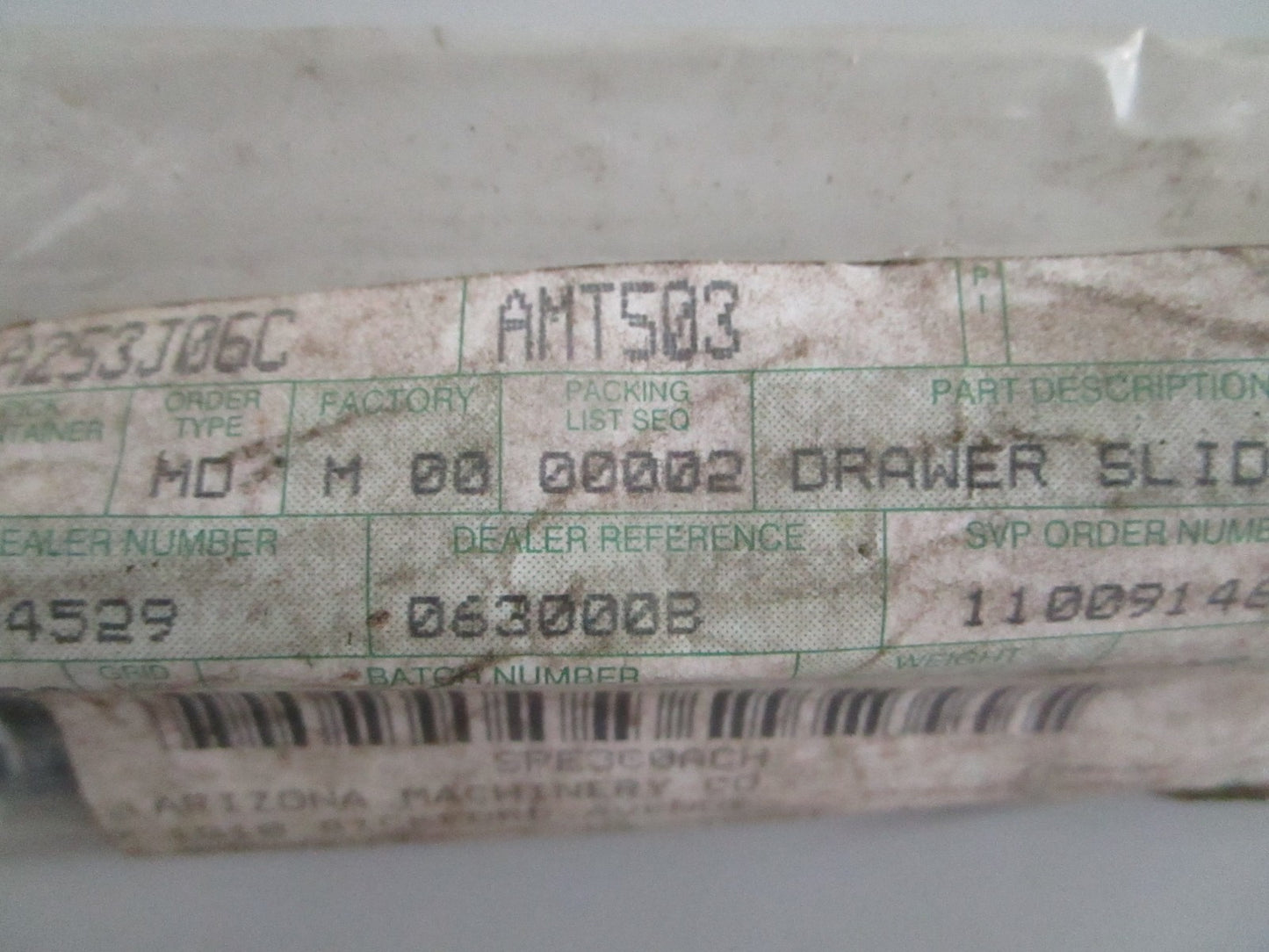 NEW OEM AMT503 John Deere Drawer Slide 0820