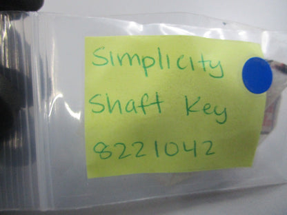 *NEW OEM* 0810 Simplicity Shaft Key 8221042