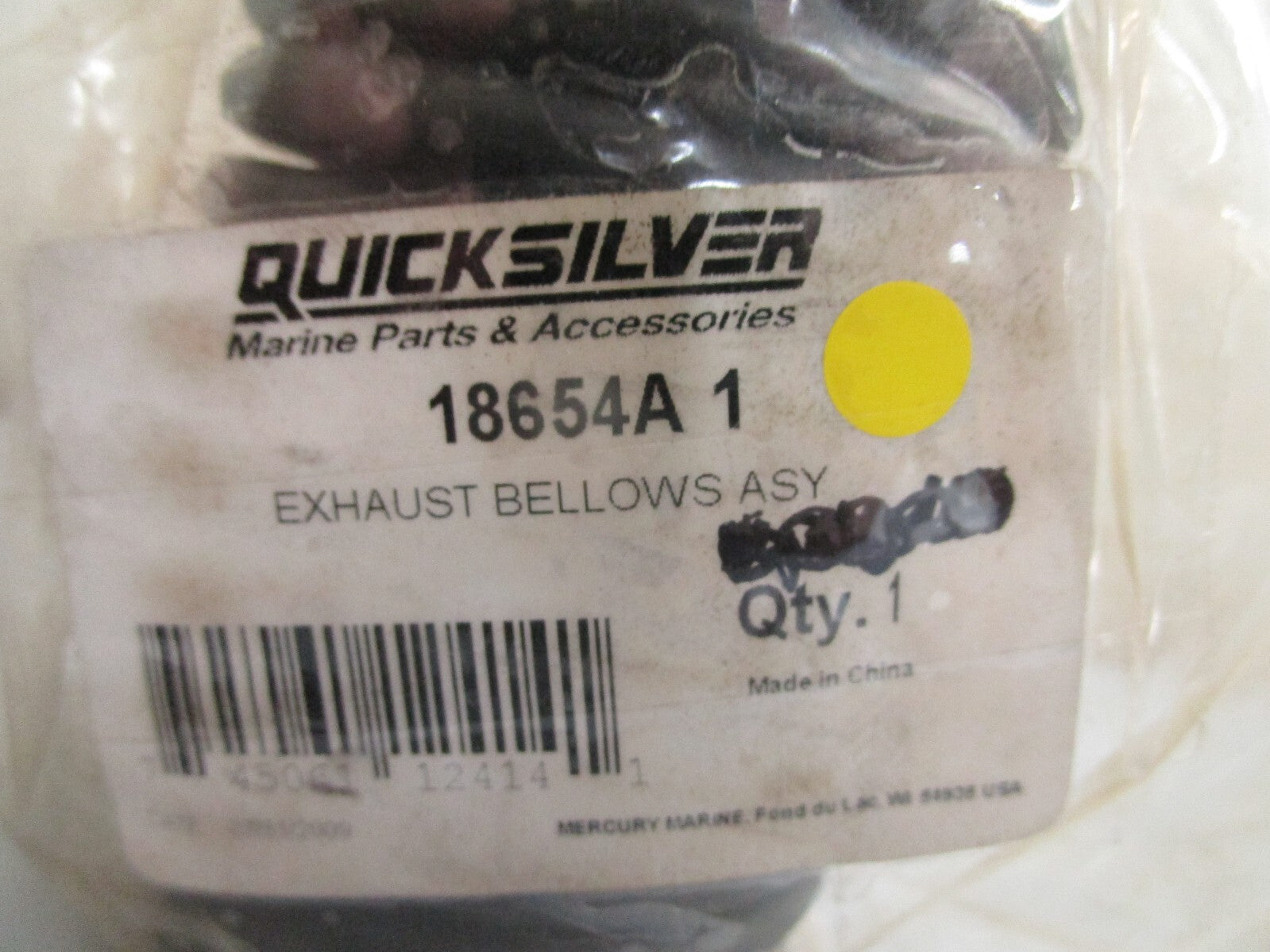 *NEW OEM* 0810 Mercury Quicksilver Exhaust Bellows Assembly 18654A1