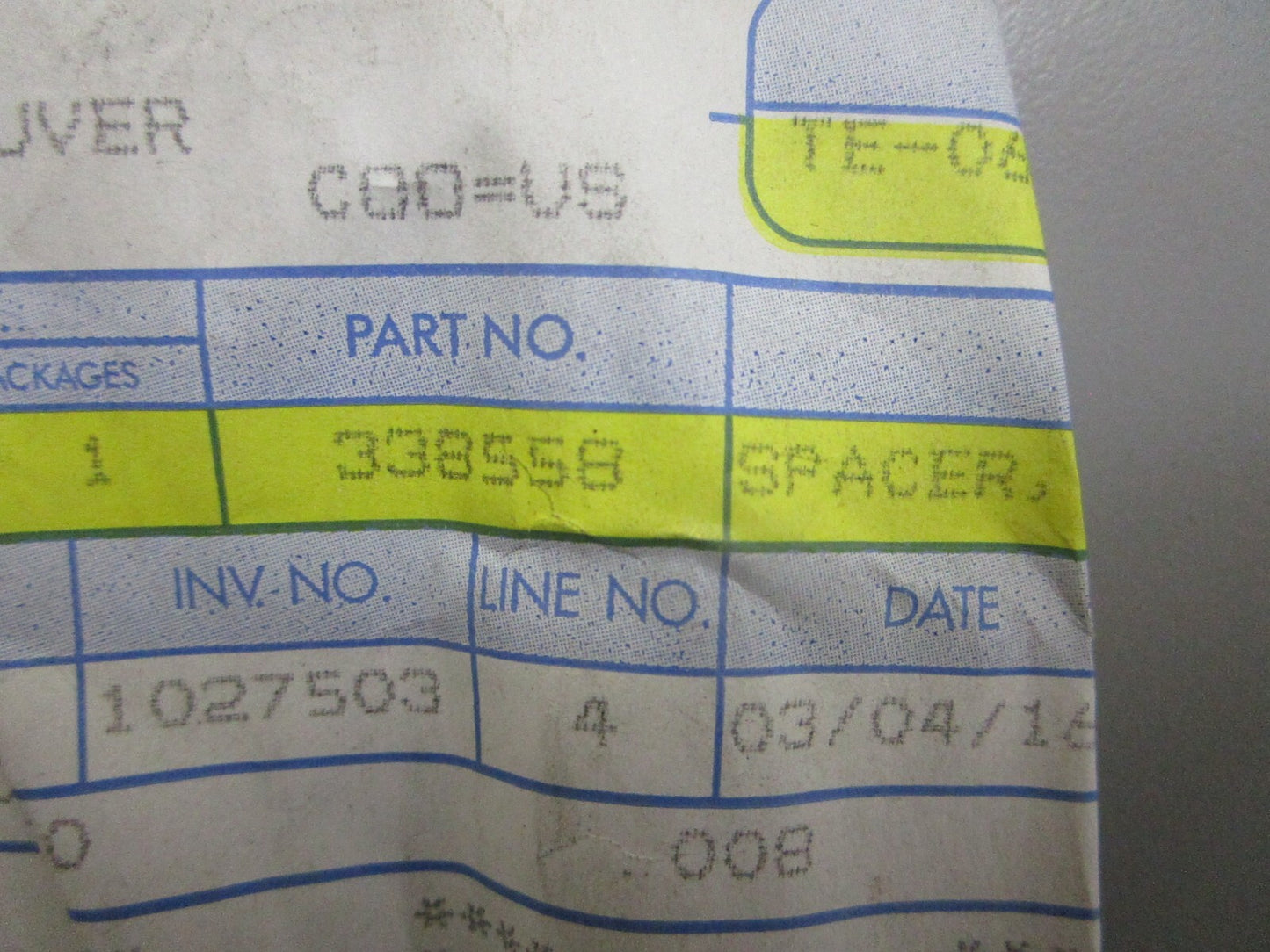 *NEW OEM* 0810 OMC Johnson Evinrude Flanged Spacer 338558 0338558