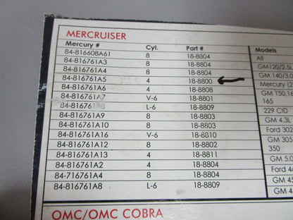 NEW Sierra 18-8800 Spark Plug Wire Set Replaces: 84- 816761A5 Mercury 0720