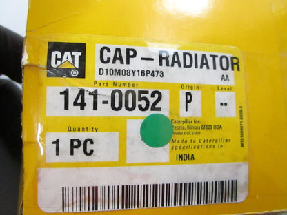 NEW OEM 141-0052 CAT Radiator Cap 0810