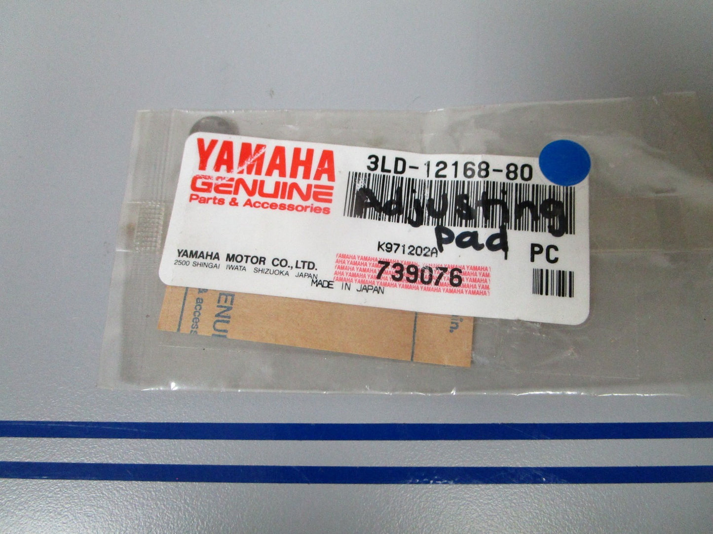 NEW OEM 3LD-12168-80 Yamaha Adjusting Pad 0720