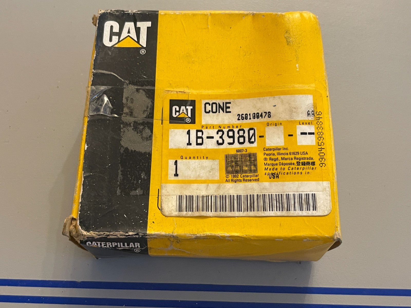 NEW OEM 1B-3980 CAT Caterpillar Cone Assembly 0720