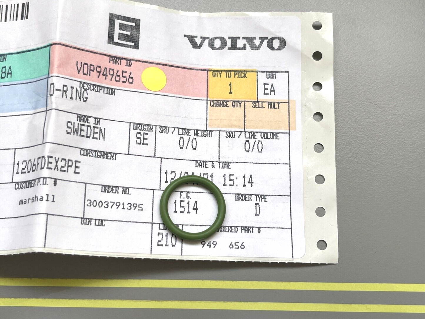 *NEW OEM* 0750 Volvo Penta O-RING 949656