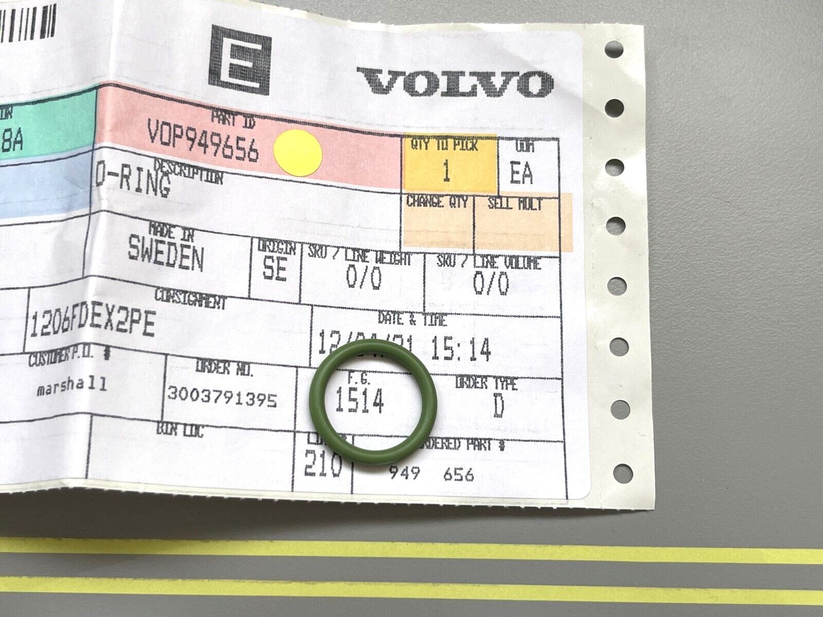 *NEW OEM* 0750 Volvo Penta O-RING 949656