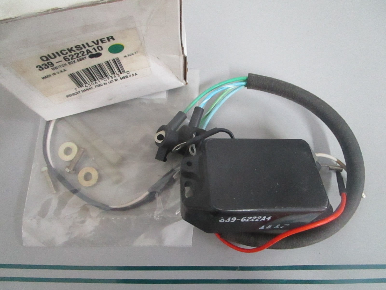 Mercury Quicksilver 339-6222A10 Switch Box Assy 2-Cyl 4-20HP NEW OEM 0820