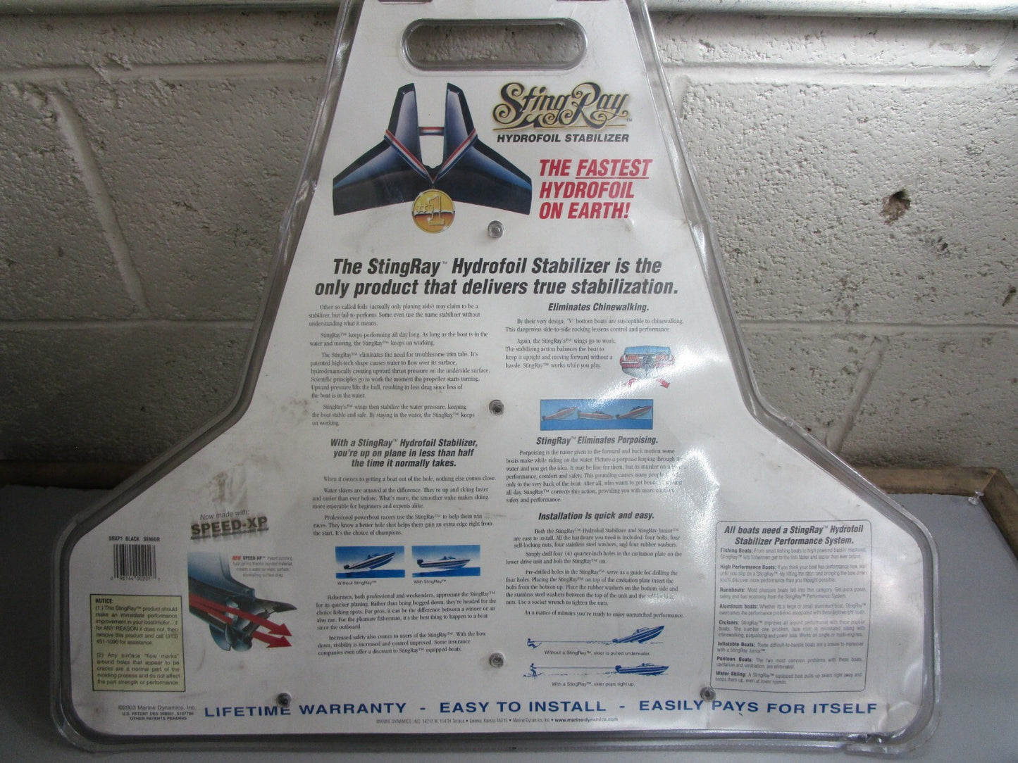 *NEW* 0820 Sting Ray Hydrofoil Stabilizer SRXP1