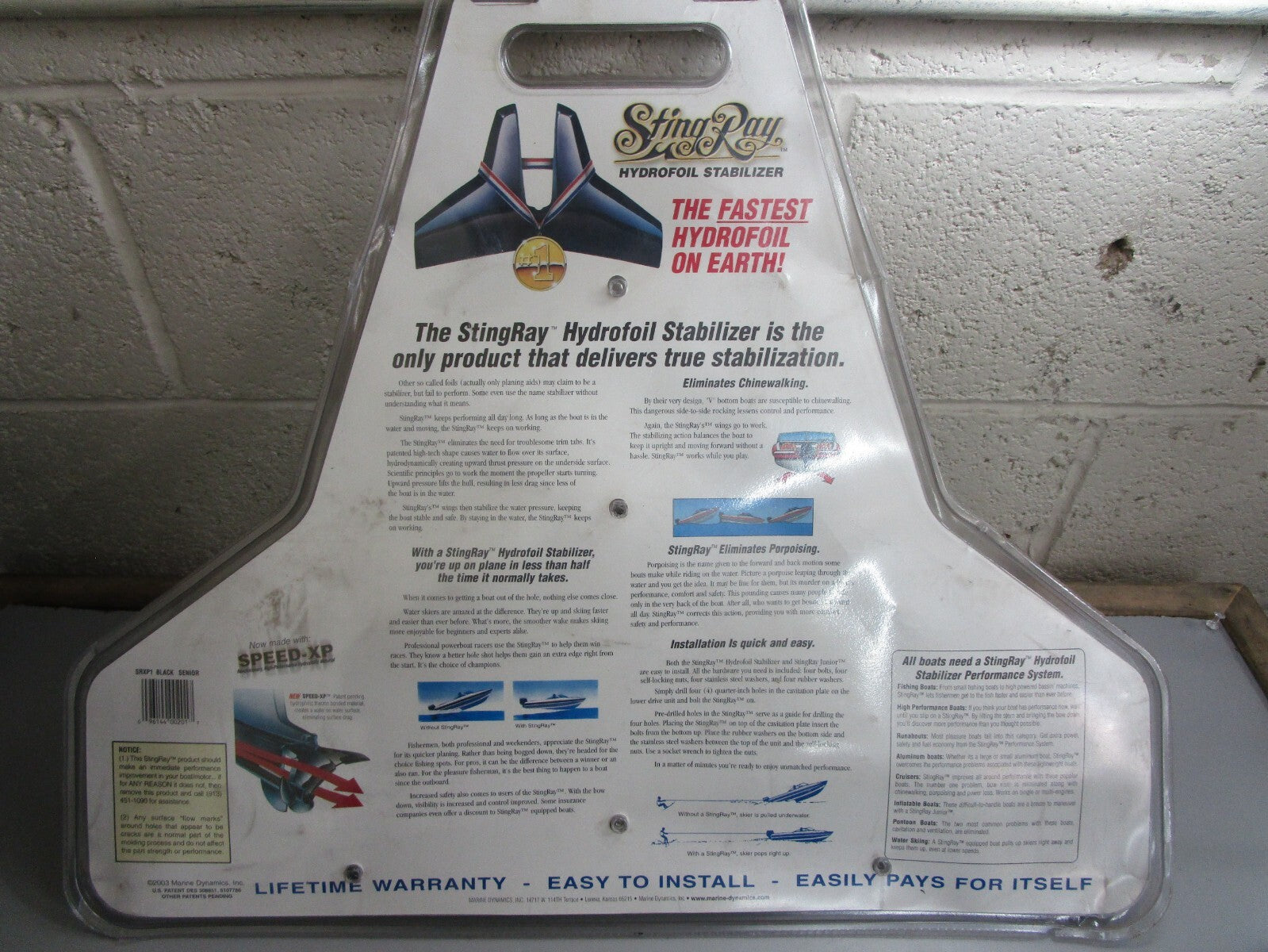 *NEW* 0820 Sting Ray Hydrofoil Stabilizer SRXP1