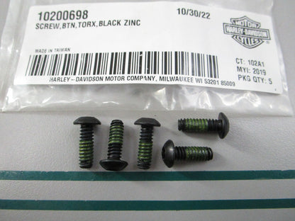 NEW OEM (LOT OF 5) 10200698 Harley Davidson Screw 0810