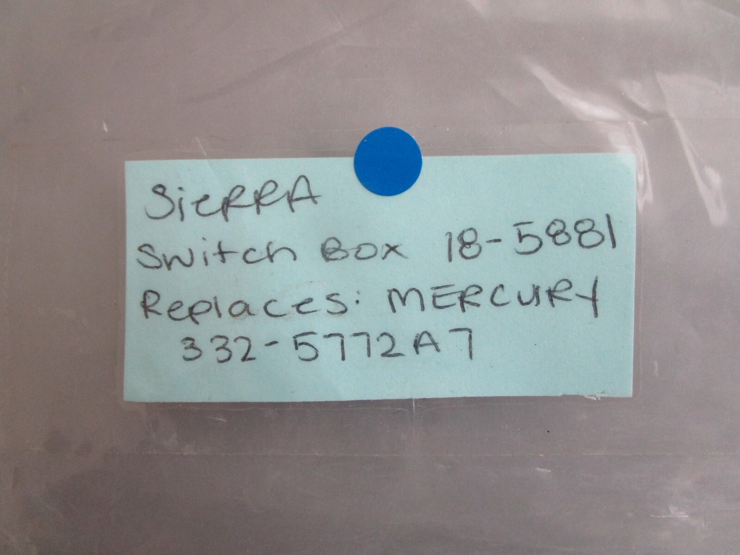 *NEW* 0820 Sierra Switch Box 18-5881 Replaces: Mercury 332-5772A7