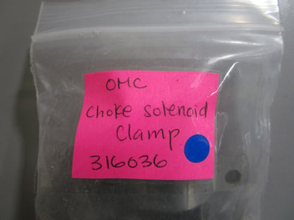 *NEW OEM* 0810 OMC Johnson Evinrude Choke Solenoid Clamp 316036 0316036