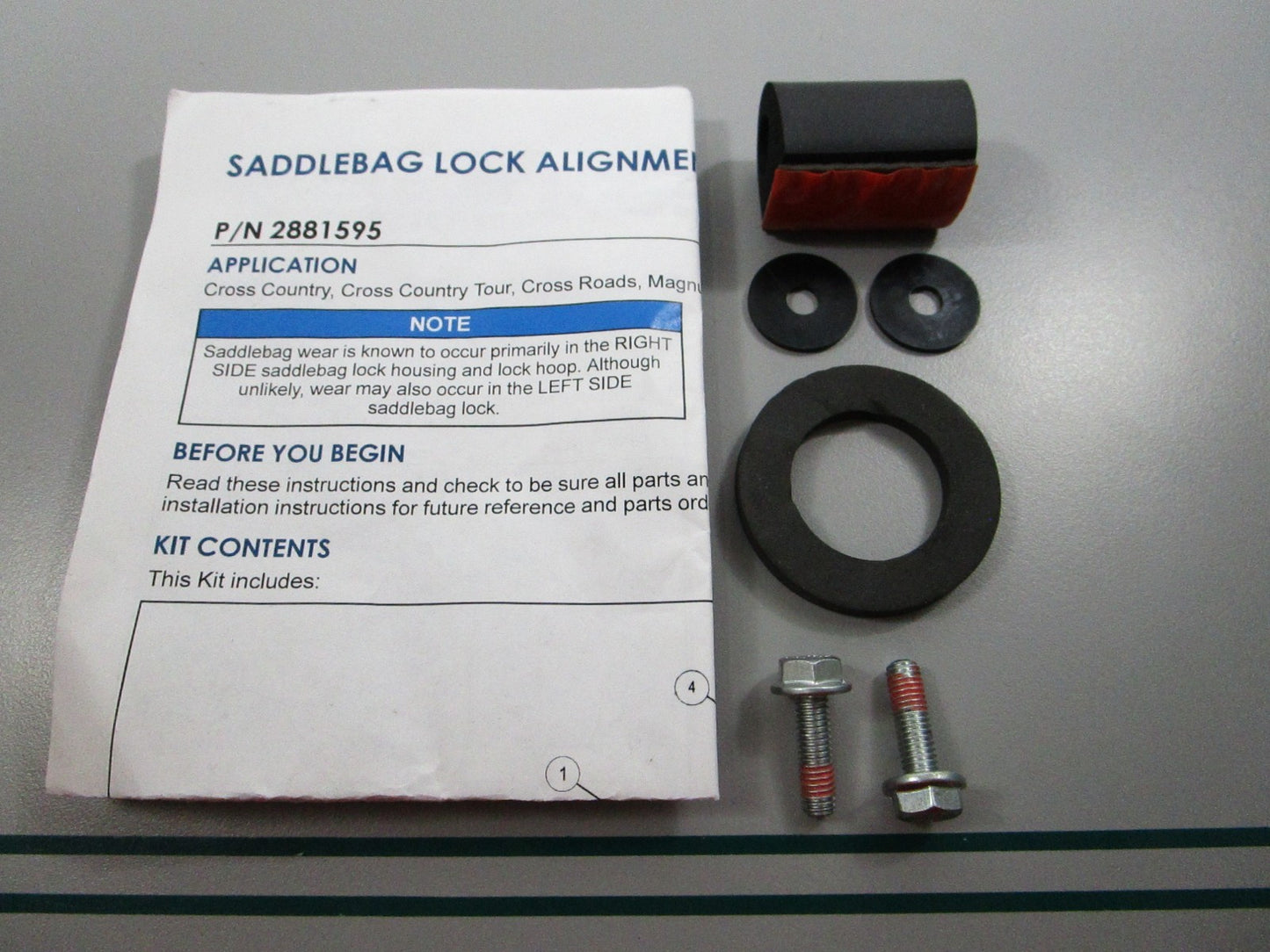 NEW OEM 2881595 Polaris Saddlebag Lock Alignment Kit 0810