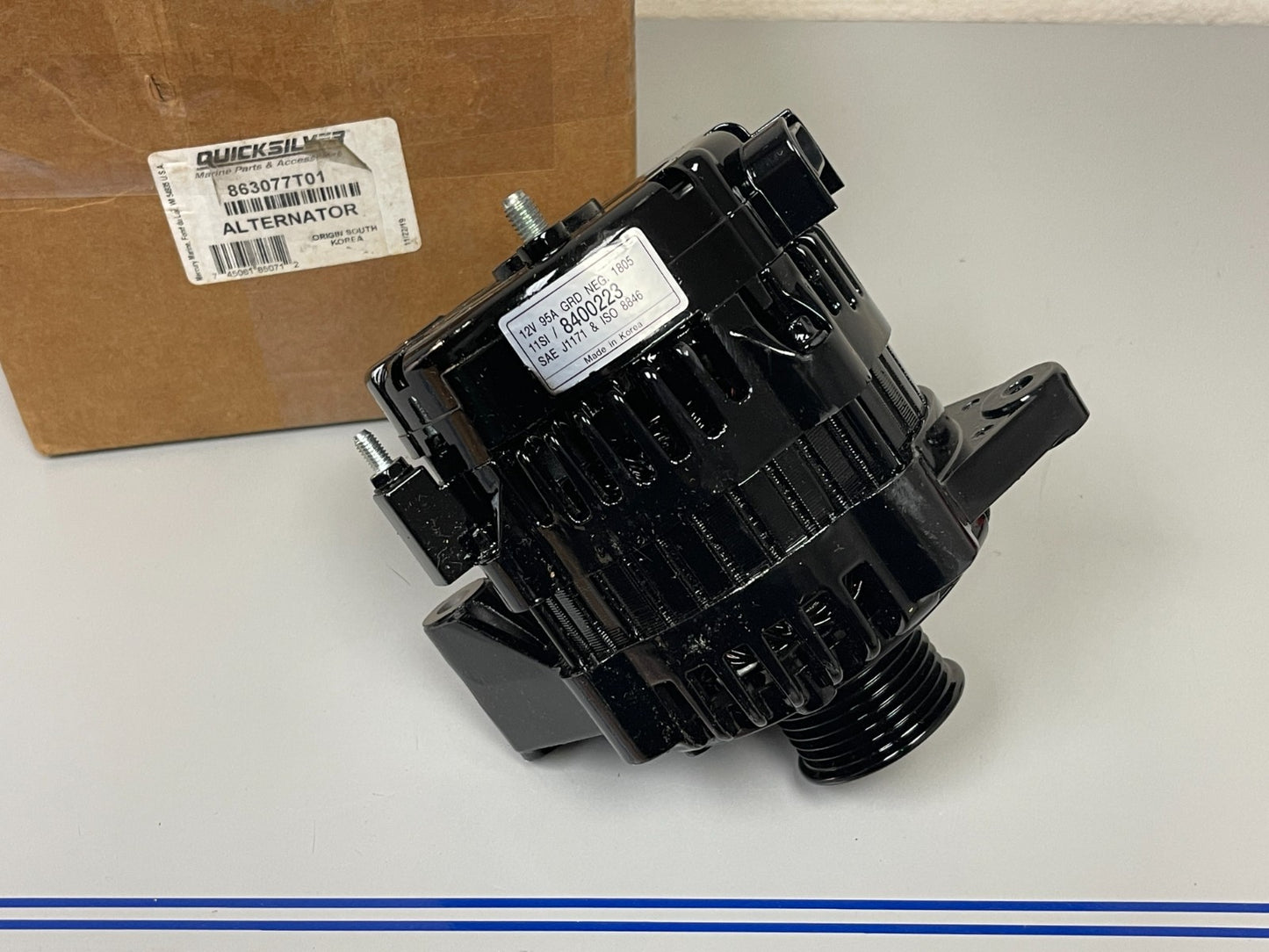 NEW OEM 863077T01 Mercury Mercruiser 12V 95A SAE J1171 Alternator 0720