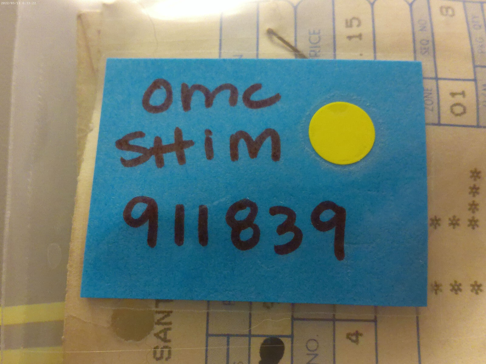 *NEW OEM* 0810 OMC Johnson Evinrude Shim 911839 0911839