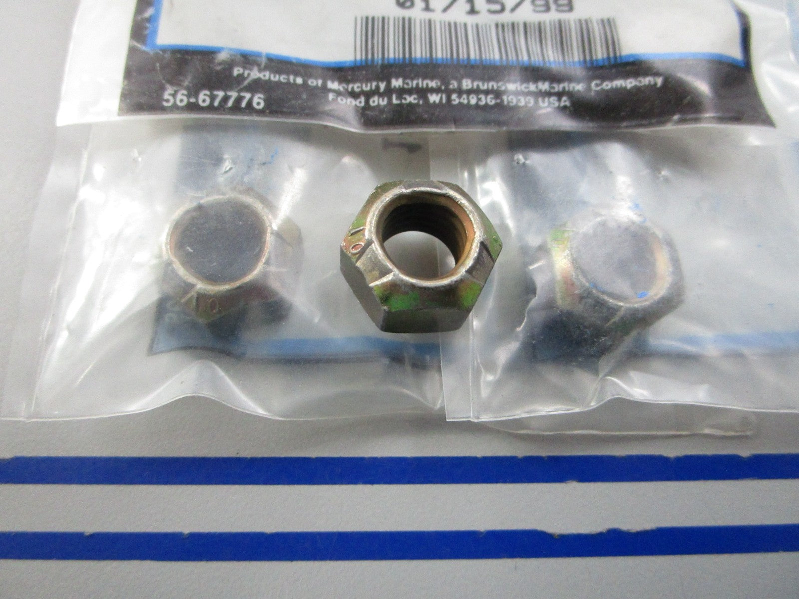 NEW OEM (LOT OF 3) 11-90517 Mercury Quicksilver Nut 0810