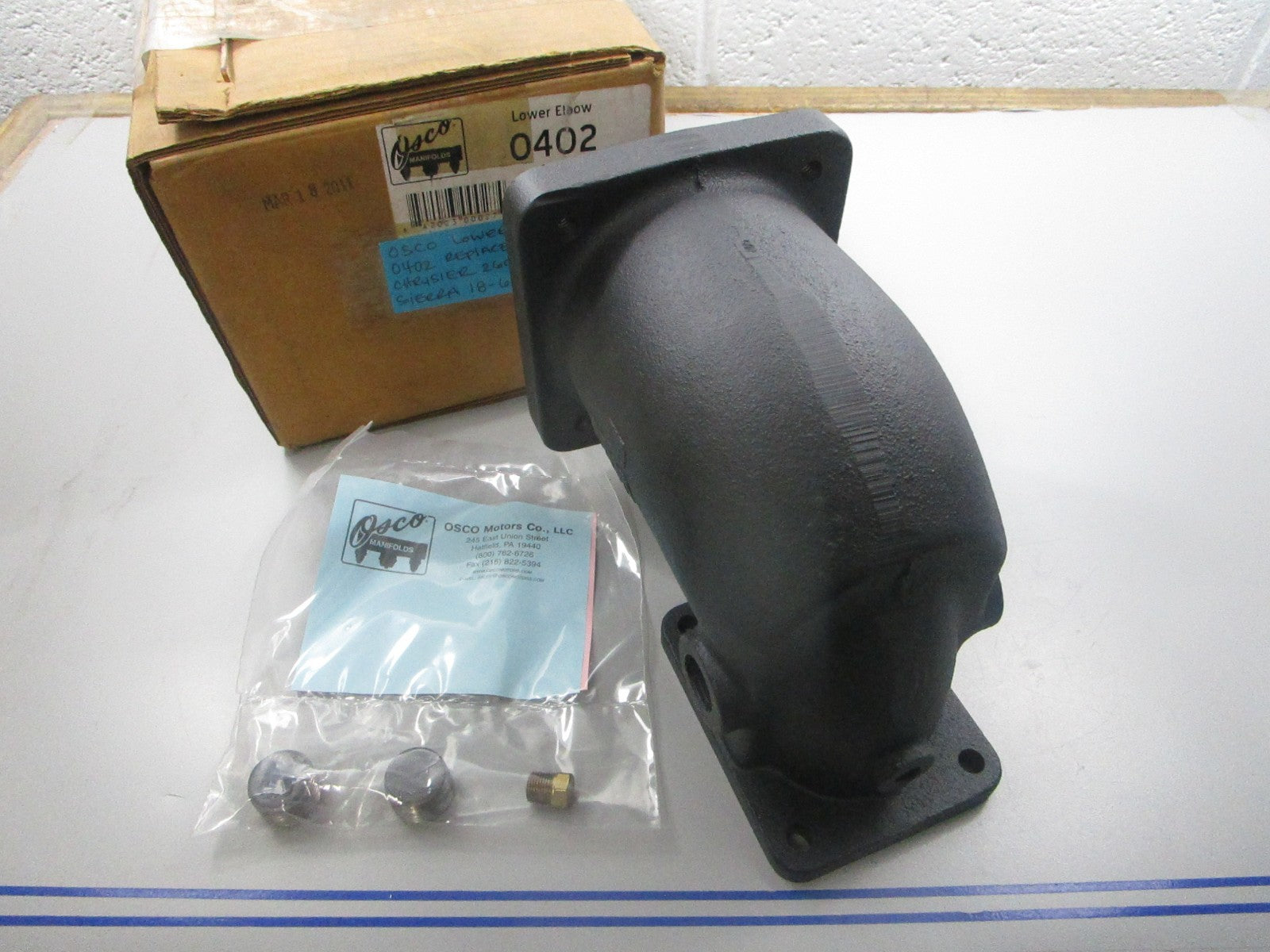 NEW 0402 Replaces: Chrysler 2600402 Sierra 18-6600 Osco Lower Elbow 0810