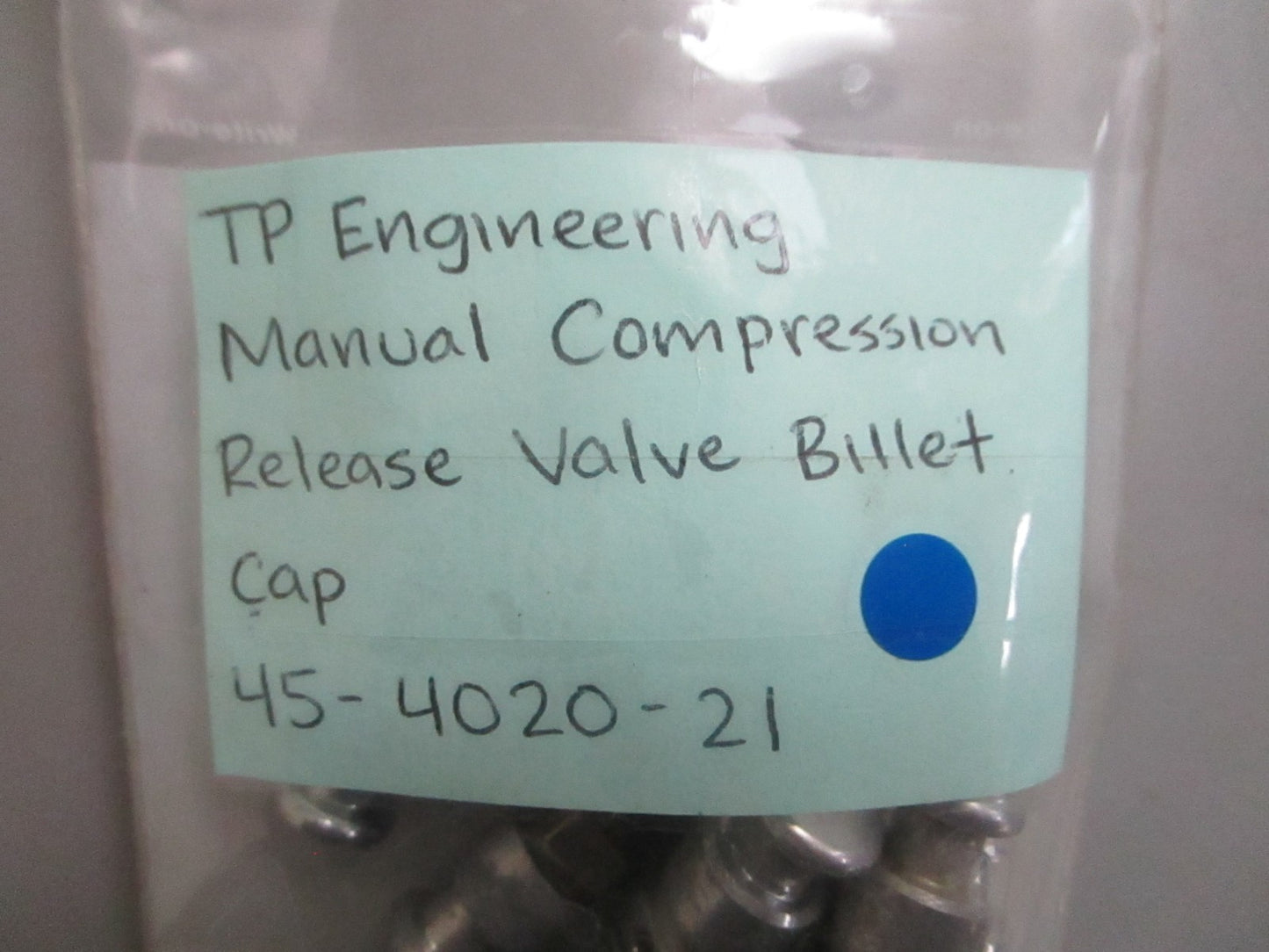 *NEW* 0820 TP Engineering Manual Compression Release Valve Billet Cap 45-4020-21