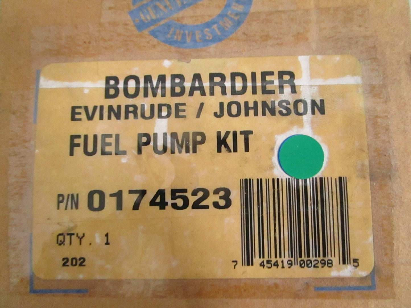 Evinrude Johnson OMC 0174523 Fuel Pump Kit Bombardier NOS NEW OEM 0820