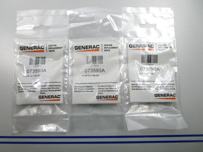 *NEW OEM* (LOT OF 3) 0810 Generac 5A Buss Fuse 073590A