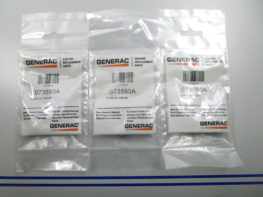 *NEW OEM* (LOT OF 3) 0810 Generac 5A Buss Fuse 073590A