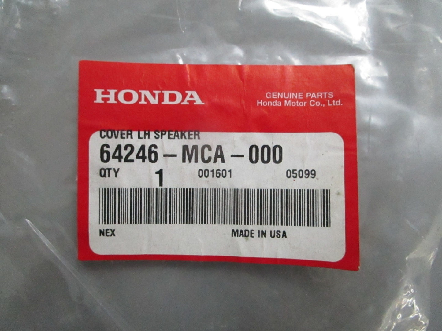 *NEW OEM* 0820 Honda Left Front Speaker Cover 64246-MCA-000