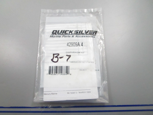 *NEW OEM* 0810 Mercury Quicksilver Diaphragm Kit 42909A4