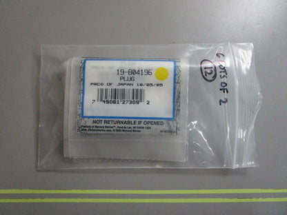 *NEW OEM* (LOT OF 2) 0810 Mercury Quicksilver Plug 19-804196