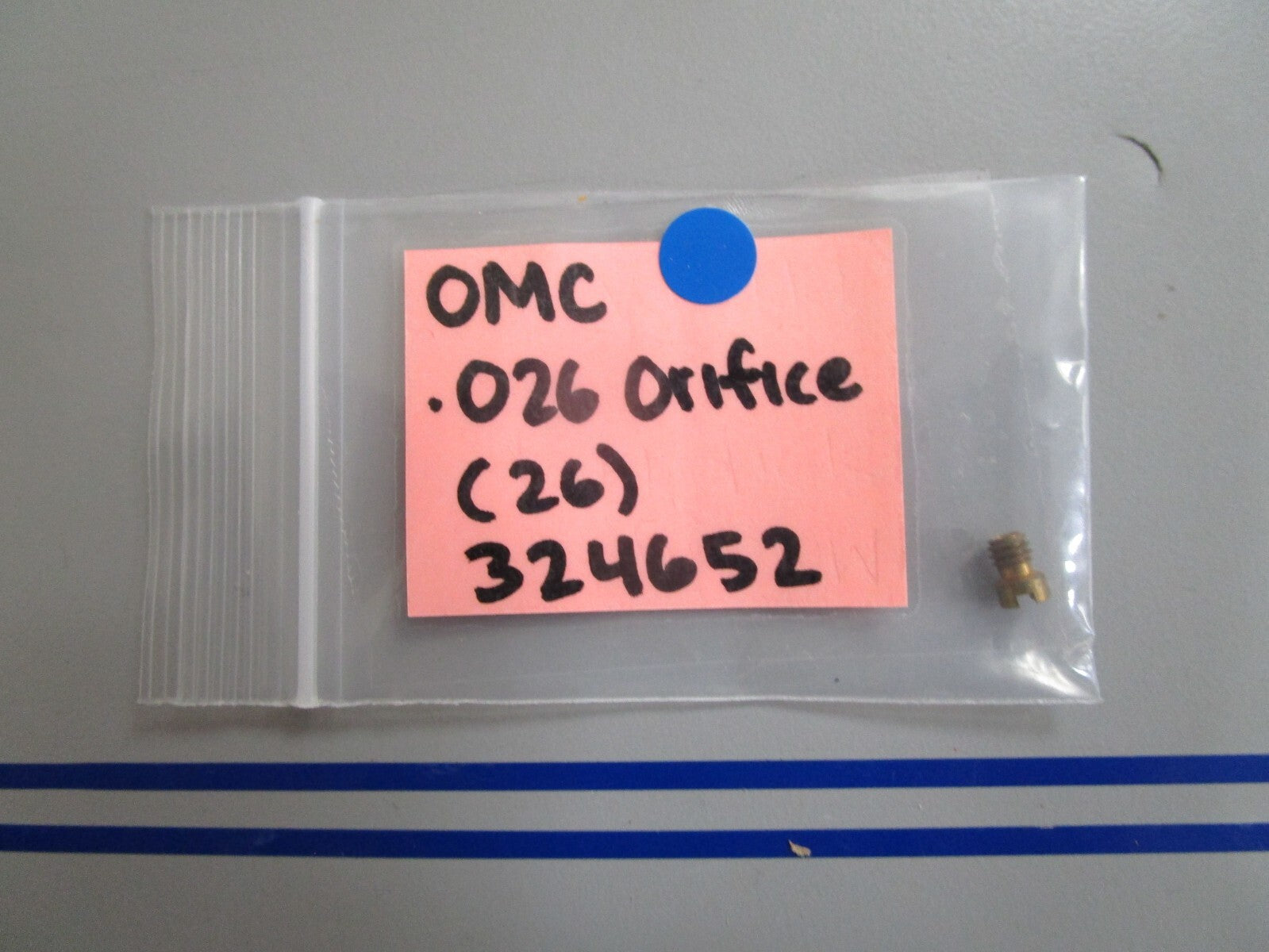 *NEW OEM* 0770 OMC Johnson Evinrude .026 Orifice (26) 324652 0324652
