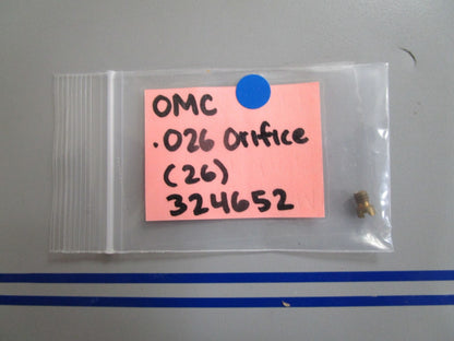 *NEW OEM* 0770 OMC Johnson Evinrude .026 Orifice (26) 324652 0324652