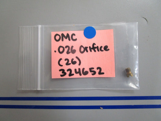 *NEW OEM* 0770 OMC Johnson Evinrude .026 Orifice (26) 324652 0324652