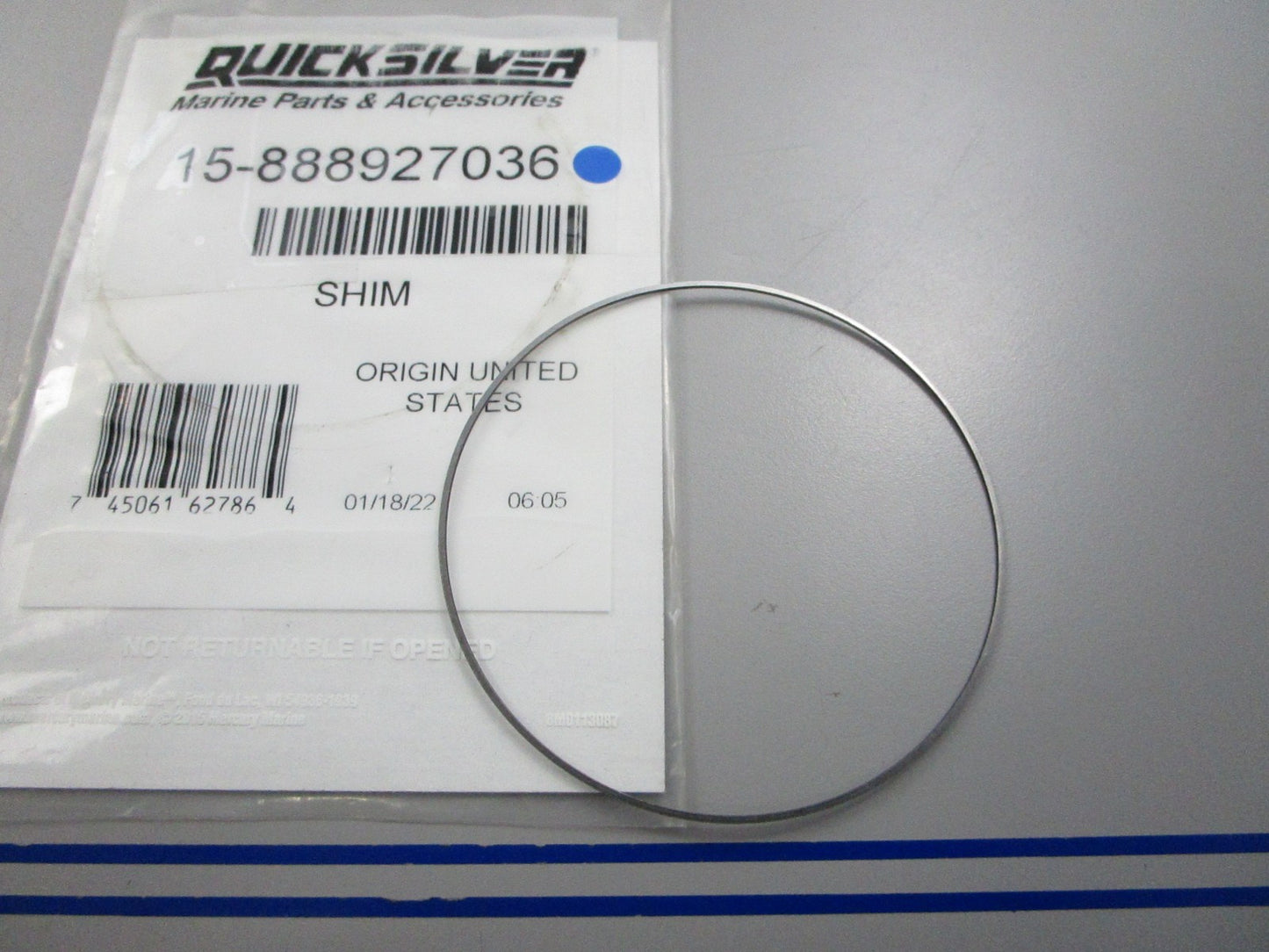 NEW OEM 15-888927036 Mercury Quicksilver Shim 0810