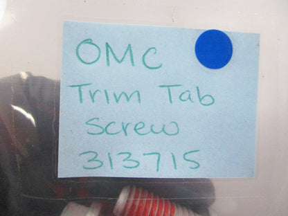 NEW OEM (LOT OF 2) 313715 0313715 OMC Johnson Evinrude Trim Tab Screw 0810