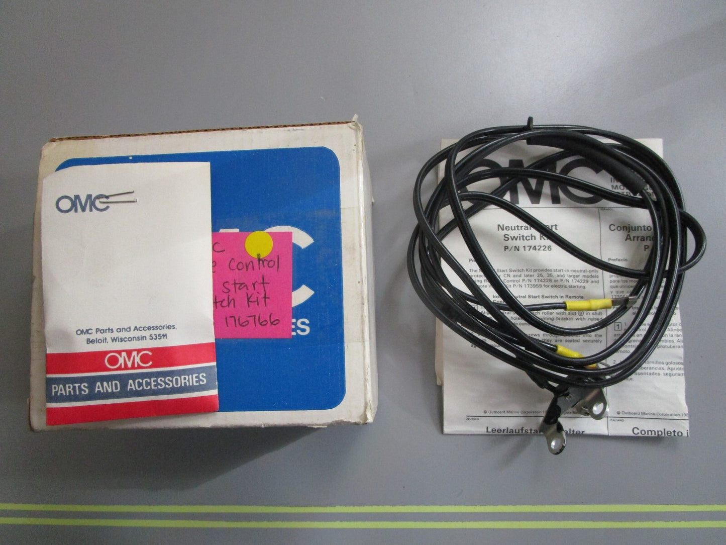 *NEW OEM* 0820 OMC Johnson Evinrude Remote Control Neutral Switch Kit 174266