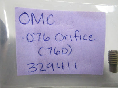*NEW OEM* 0810 OMC Johnson Evinrude .076 Orifice (76D) 329411 0329411