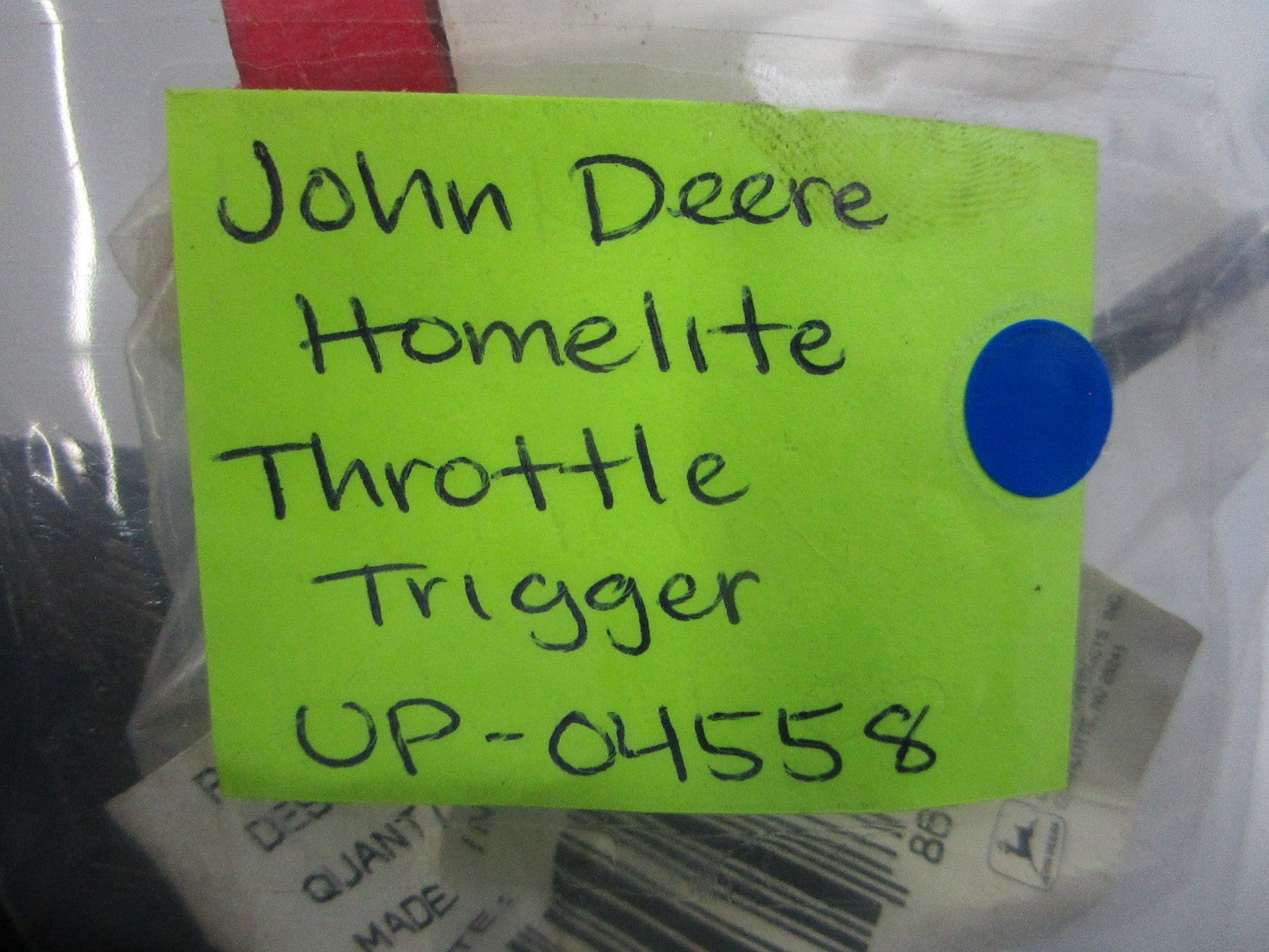 NEW OEM UP-04558 John Deere Homelite Throttle Trigger 0810