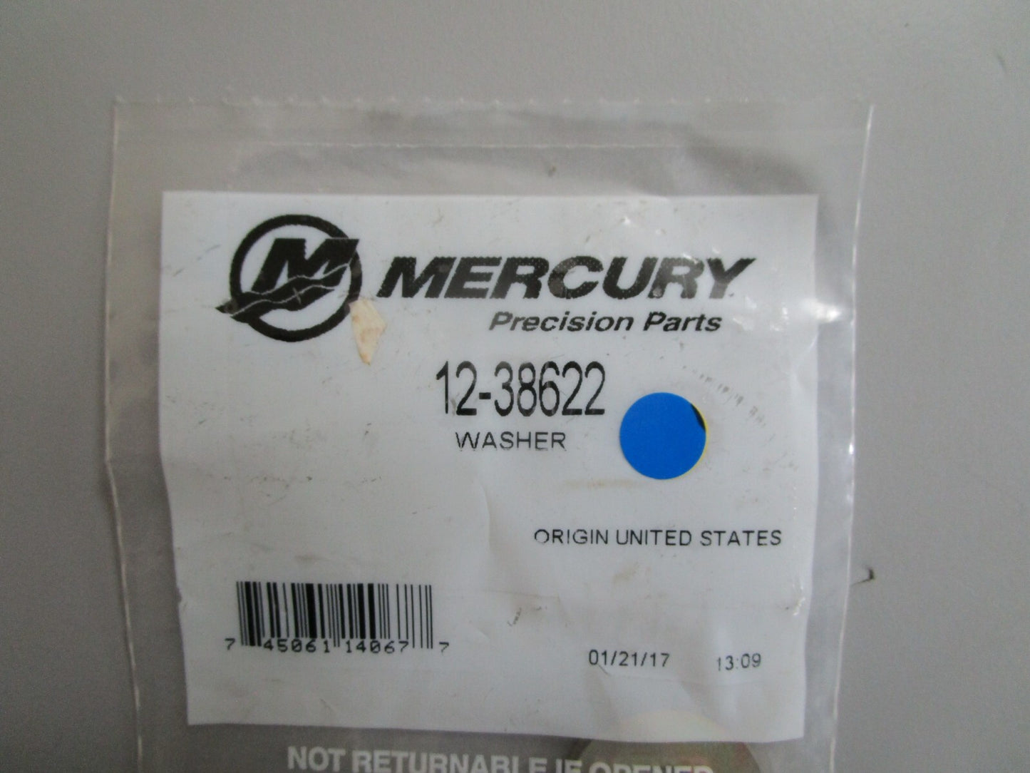 *NEW OEM* 0720 Mercury Quicksilver Washer 12-38622