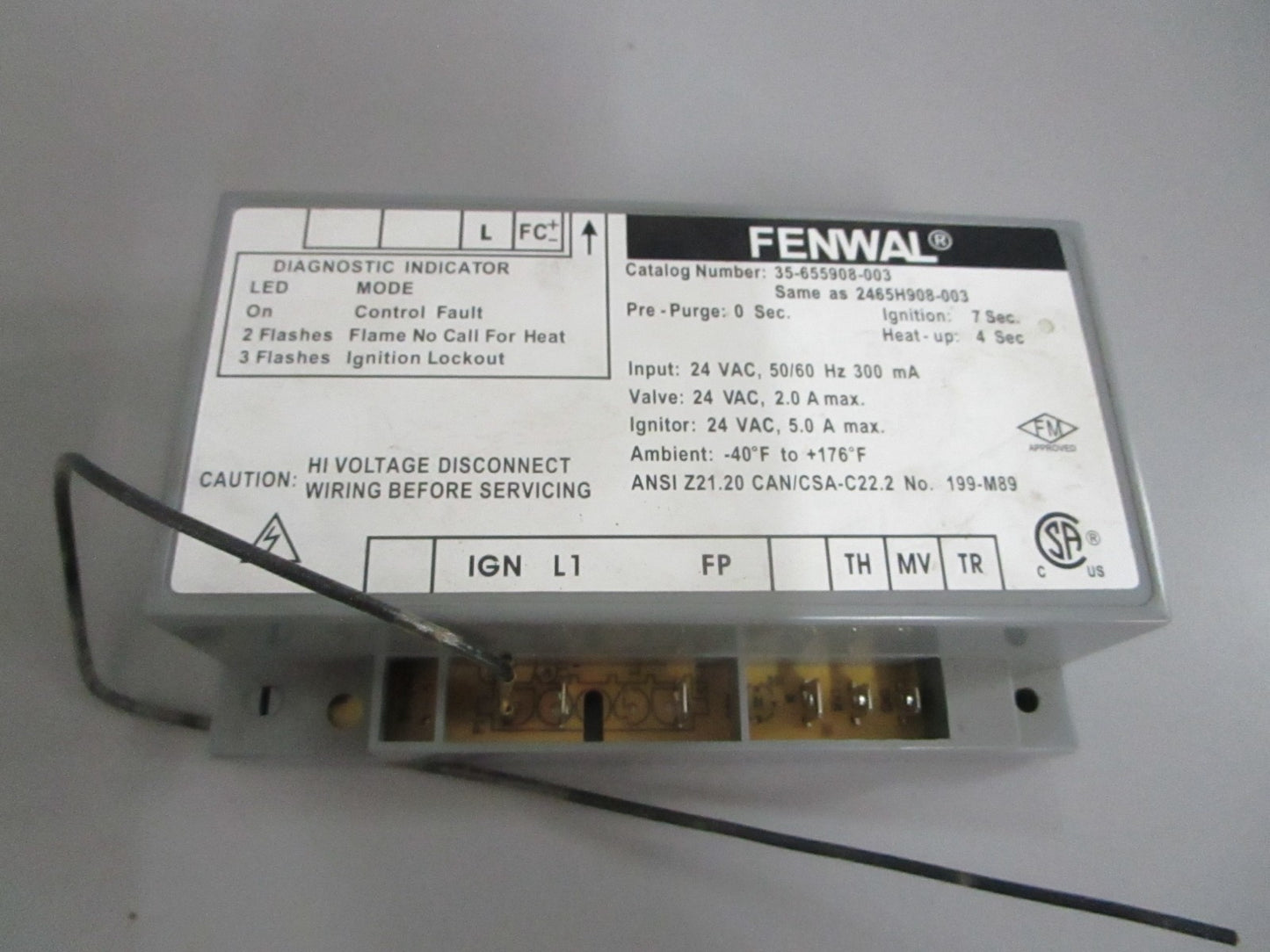 *NEW OEM* 0820 Fenwal Controls Ignition Control Circuit Board Module 35655908003