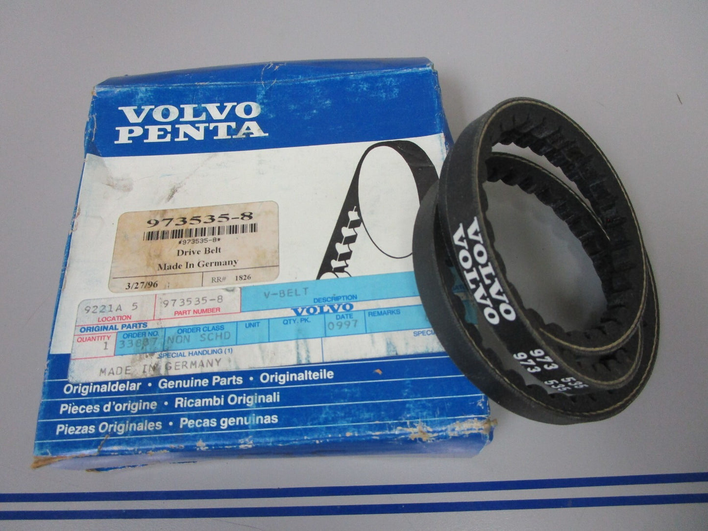 *NEW OEM* 0810 Volvo Penta V-Belt 973535